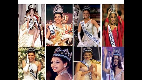 miss universe indian winners list